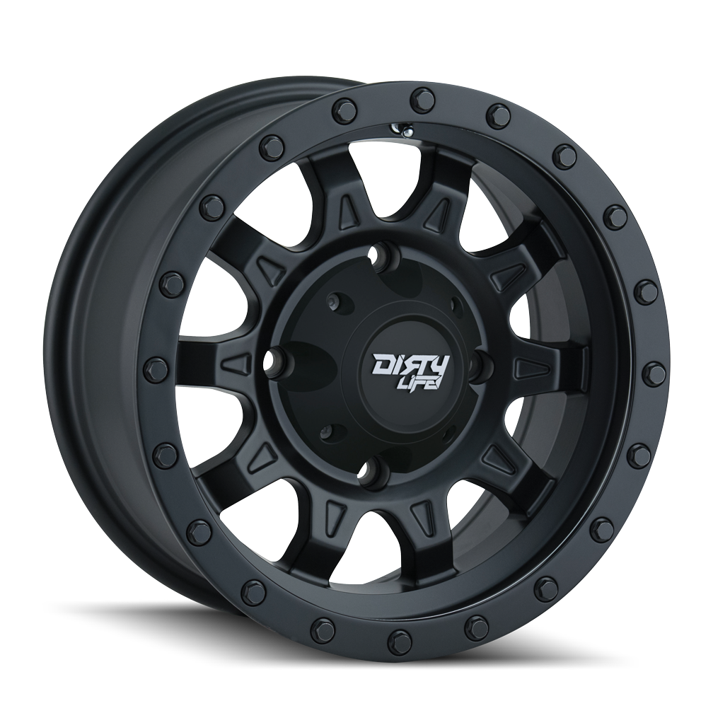 14x7 Dirty Life Roadkill Matte Black UTV Wheel 4x156 (13mm)