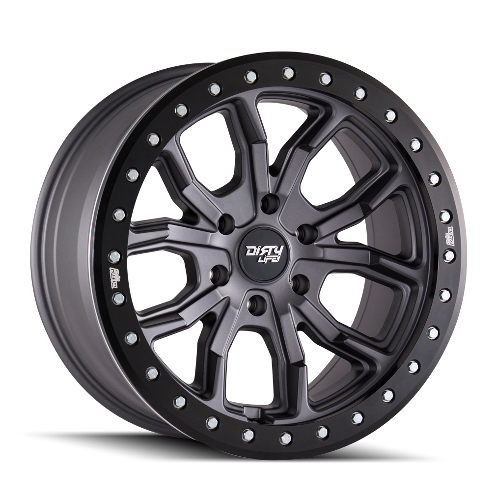 17x9 Dirty Life DT-1 Matte Gunmetal Wheel 6x5.5 (-12mm)