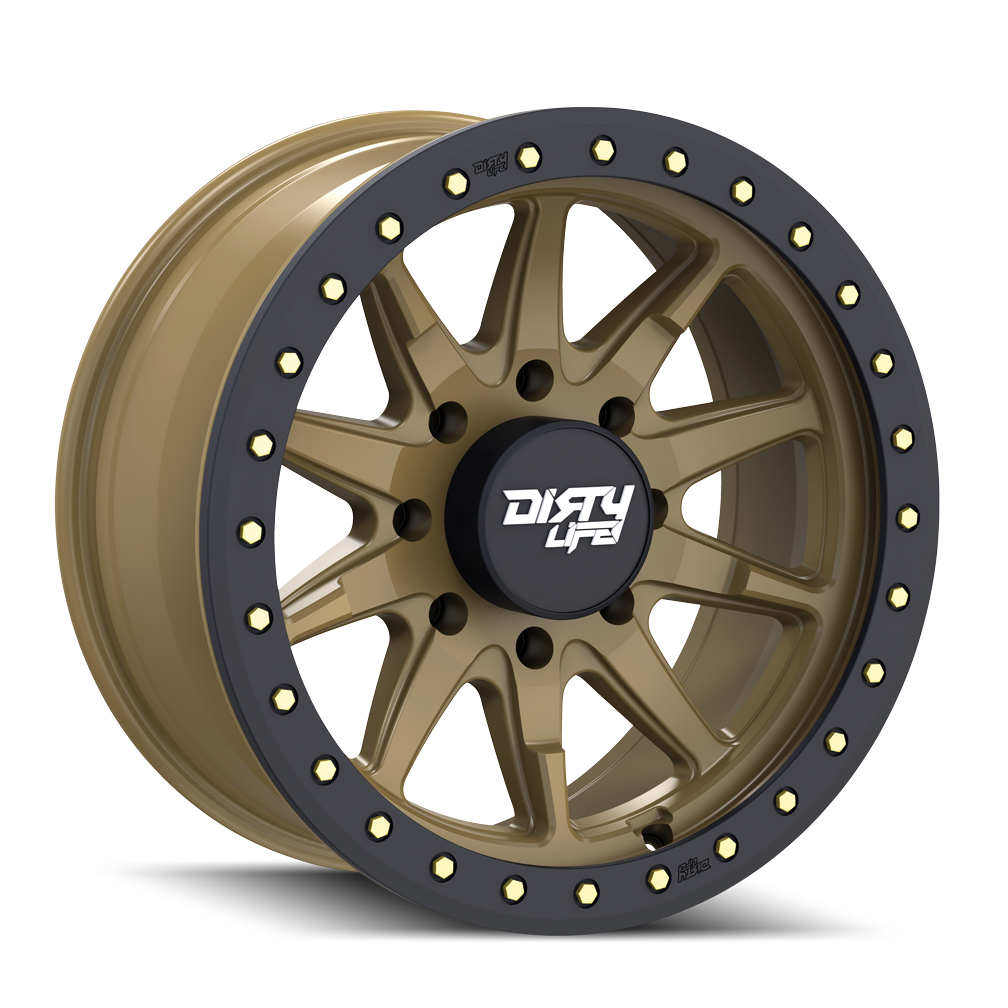 17x9 Dirty Life DT-2 Satin Gold Wheel 8x6.5 (-12mm)