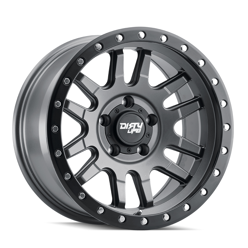 18x9 Dirty Life 9309 Canyon Pro Satin Graphite Black Ring Wheel 6x5.5 (20mm)