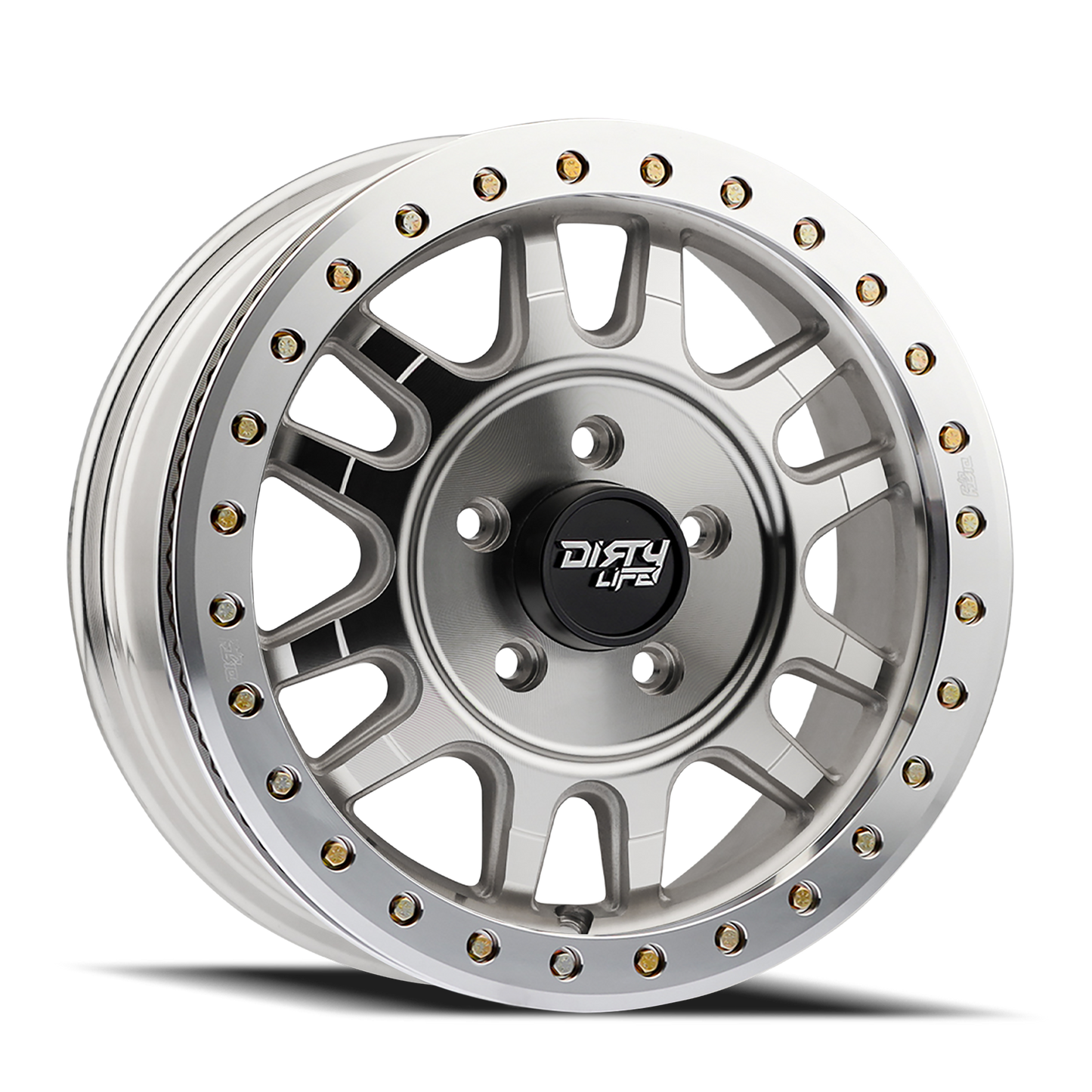 18x9 Dirty Life 9309 Canyon Pro Machined With Silver Window Wheel 6x5.5 (20mm)