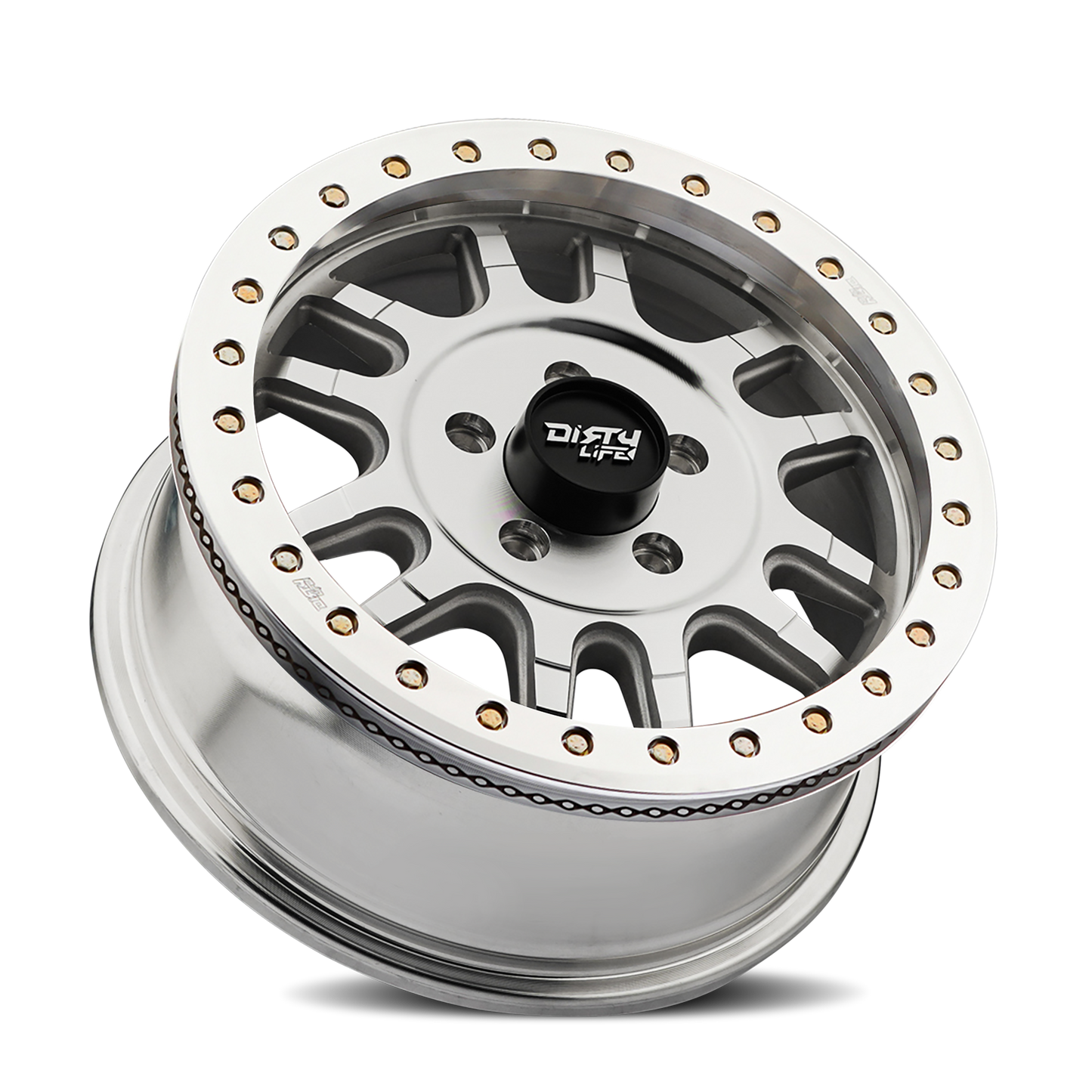17x9 Dirty Life 9309 Canyon Pro Machined With Silver Window Wheel 6x5.5 (-12mm)