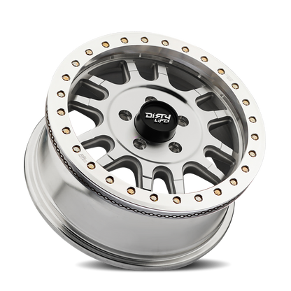 17x9 Dirty Life 9309 Canyon Pro Machined With Silver Window Wheel 6x5.5 (-12mm)