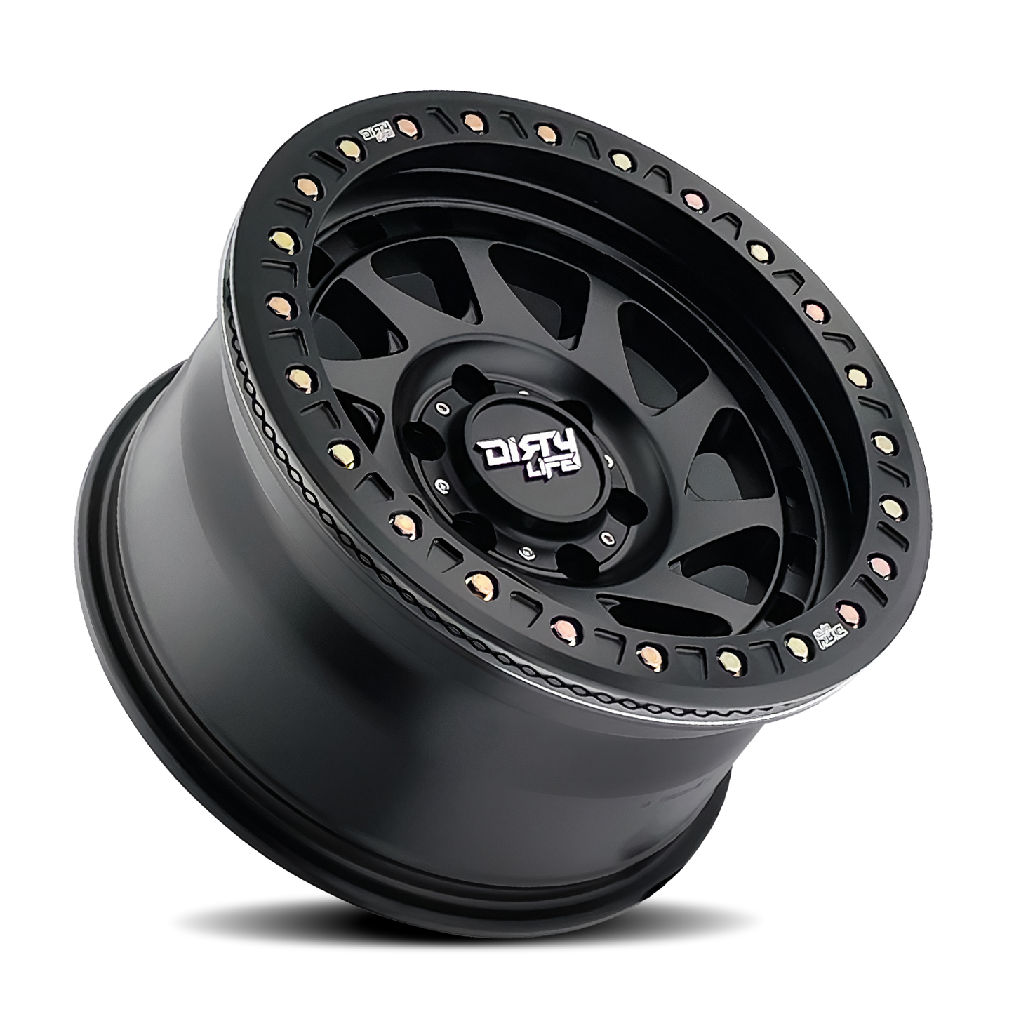 17x9 Dirty Life 9313 Enigma Race Matte Black BEADLOCK Wheel 6x5.5 (-38mm)