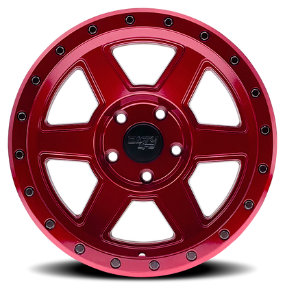 17x9 Dirty Life 9315 Compound Gloss Crimson Candy Red Wheel 6x5.5 (-12mm)