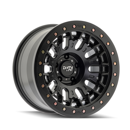 17x9 Dirty Life 9317 DT-3 Satin Black Wheel 5x5 (-12mm)