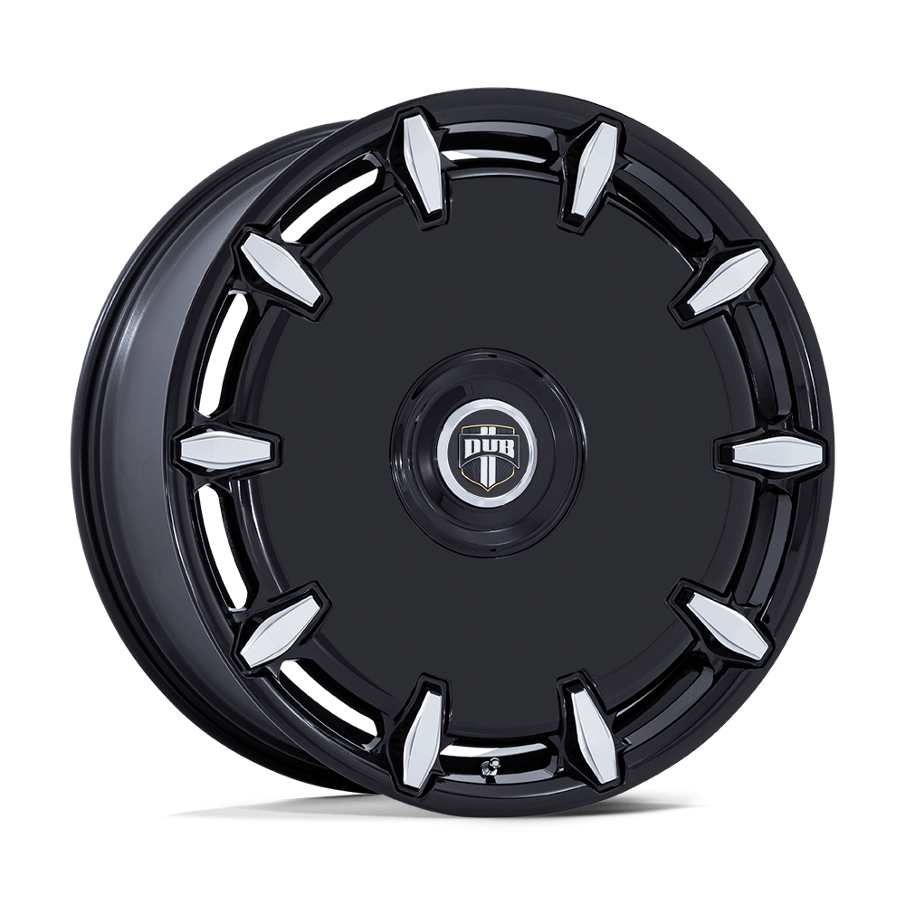 24x10 Dub DC271 Cheef Gloss Black Milled Wheel 6x135/6x5.5 (30mm)