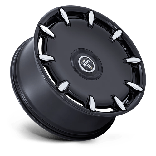 24x9 Dub DC271 Cheef Gloss Black Milled Wheel 5x115/5x120 (15mm)