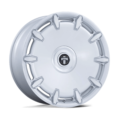 24x10 Dub DC271 Cheef Silver Machined Wheel Blank (18mm)
