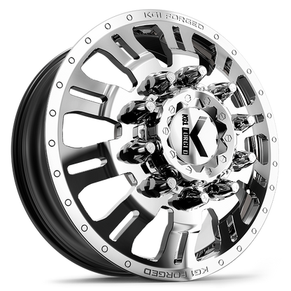 24x8.25 KG1 Forged KD004 Duel DUALLY Polish REAR/INNER Wheel 10x285 (145/-167mm)
