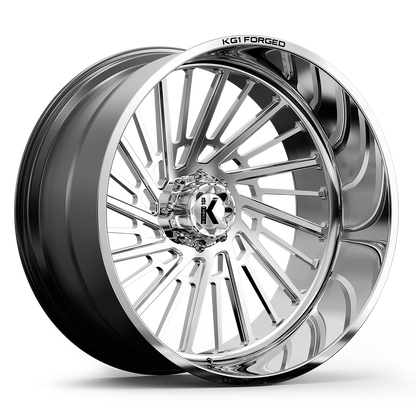 26x14 KG1 KC008 Eddy Polished RIGHT DIRECTIONAL FORGED Wheel 8x6.5 (-76mm)