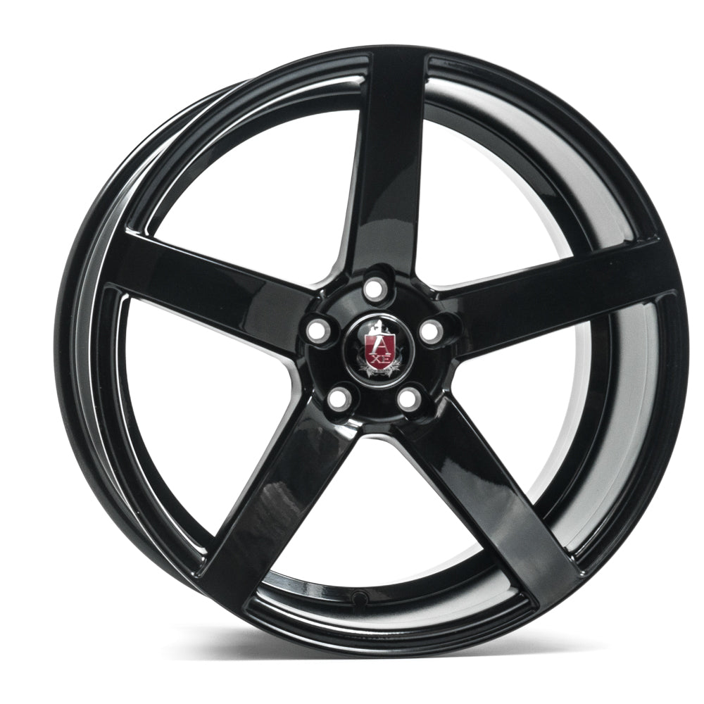 20x9 Axe EX18 Black And Polished Face Wheels 5x120 (25mm) Set of 4