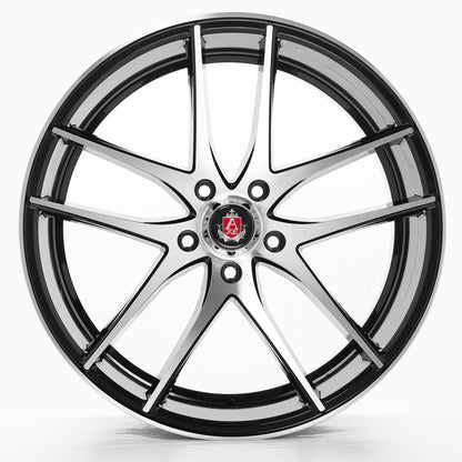 20x8.5 Axe EX19 Black And Polished Face Wheels Blank (35mm) Set of 4