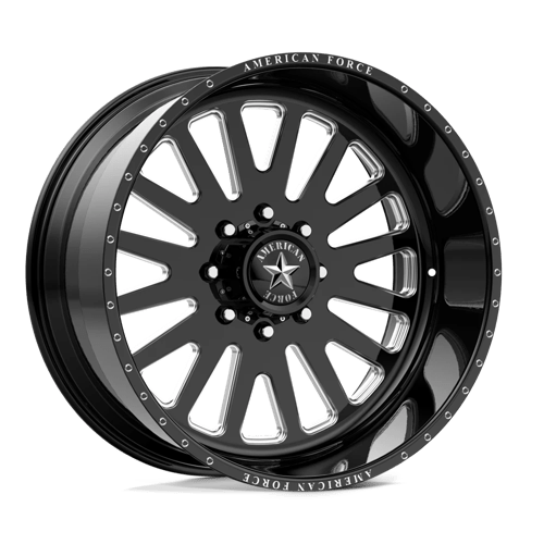 20x10 American Force AFW F20 Atom Gloss Black Mach FORGED SS Wheel 6x5.5 (-25mm)