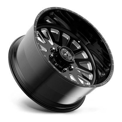 22x10 American Force AFW F20 Atom Gloss Black Mach FORGED SS Wheel 6x5.5 (-25mm)