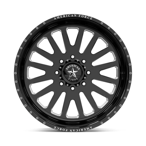 22x14 American Force AFW F20 Atom Gloss Black Mach FORGED SS Wheel 8x6.5 (-73mm)