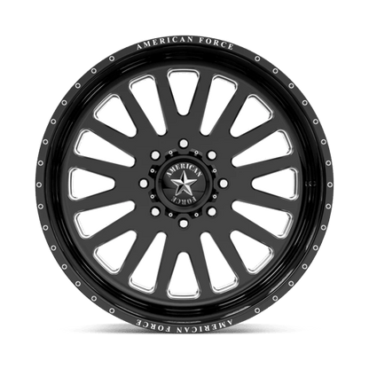 22x14 American Force AFW F20 Atom Gloss Black Mach FORGED SS Wheel 8x6.5 (-73mm)