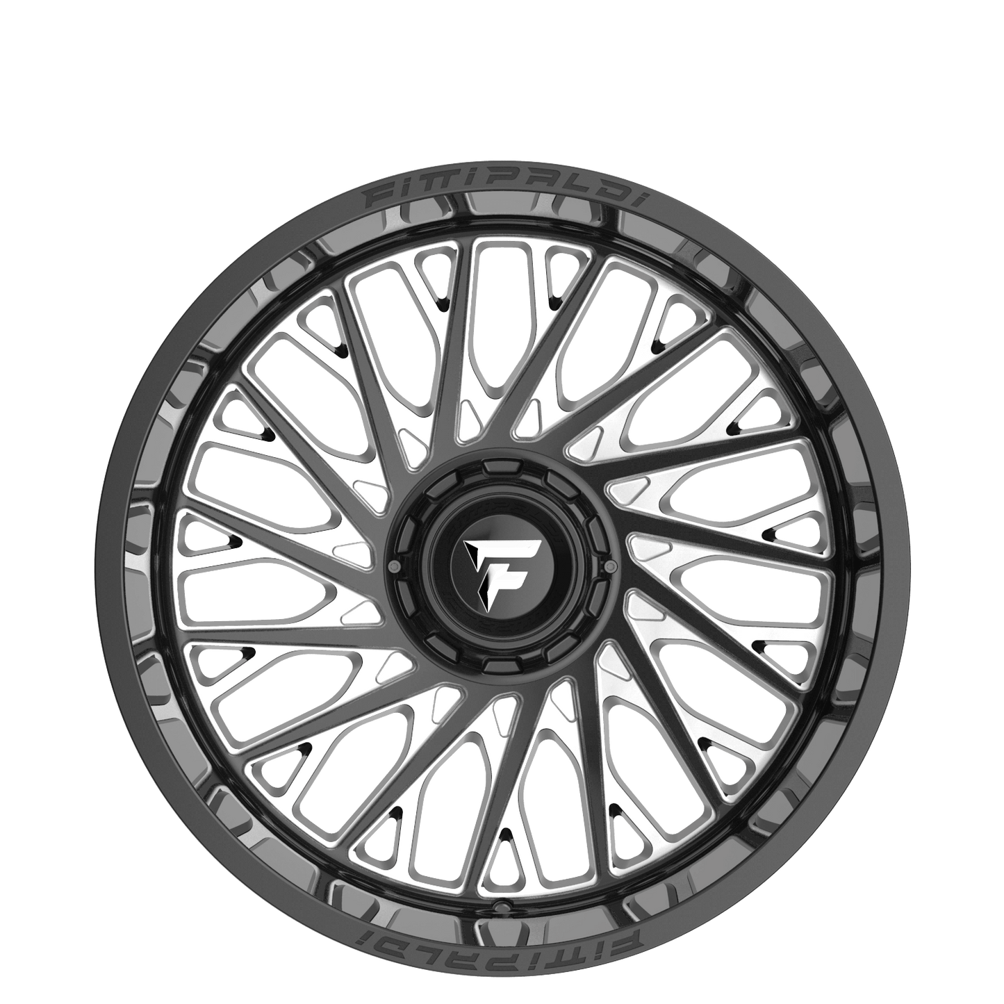 22x10 Fittipaldi Offroad FA08BM Gloss Black Milled Wheel 8x180 (-19mm)