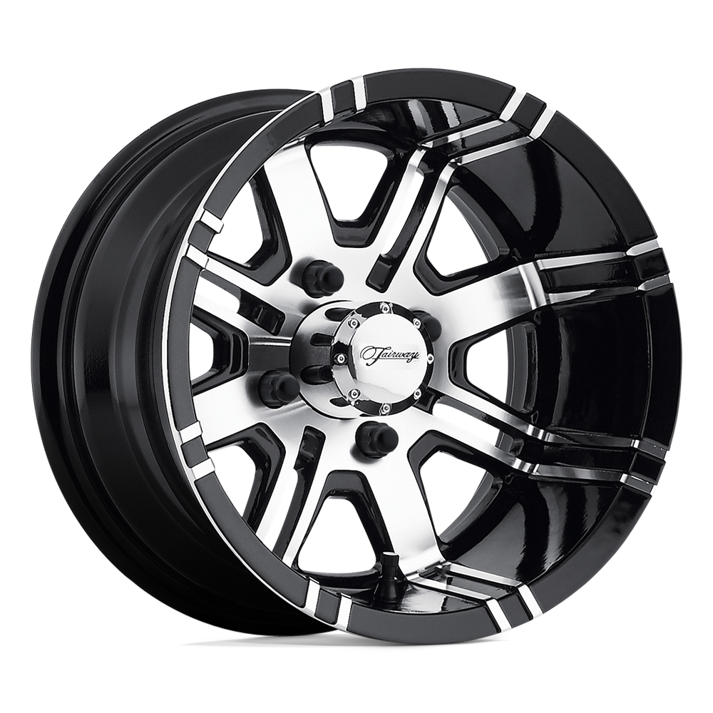 12x7 Fairway Alloys FA119 AGGRESSOR Machined Gloss Black Wheel 4x4 (-40mm)