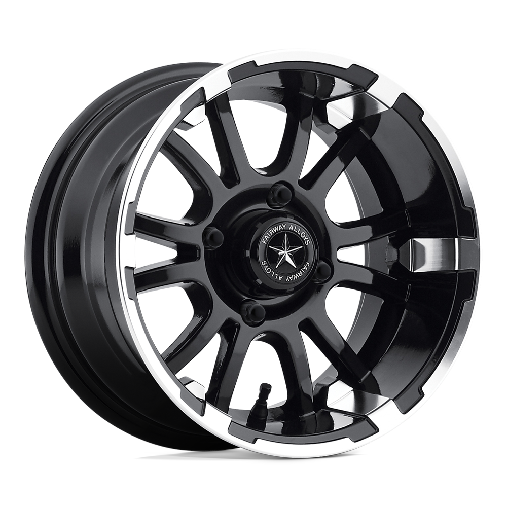 14x6.5 Fairway Alloys FA134 SIXER Machined Matte Black Wheel 4x4 (-20mm)