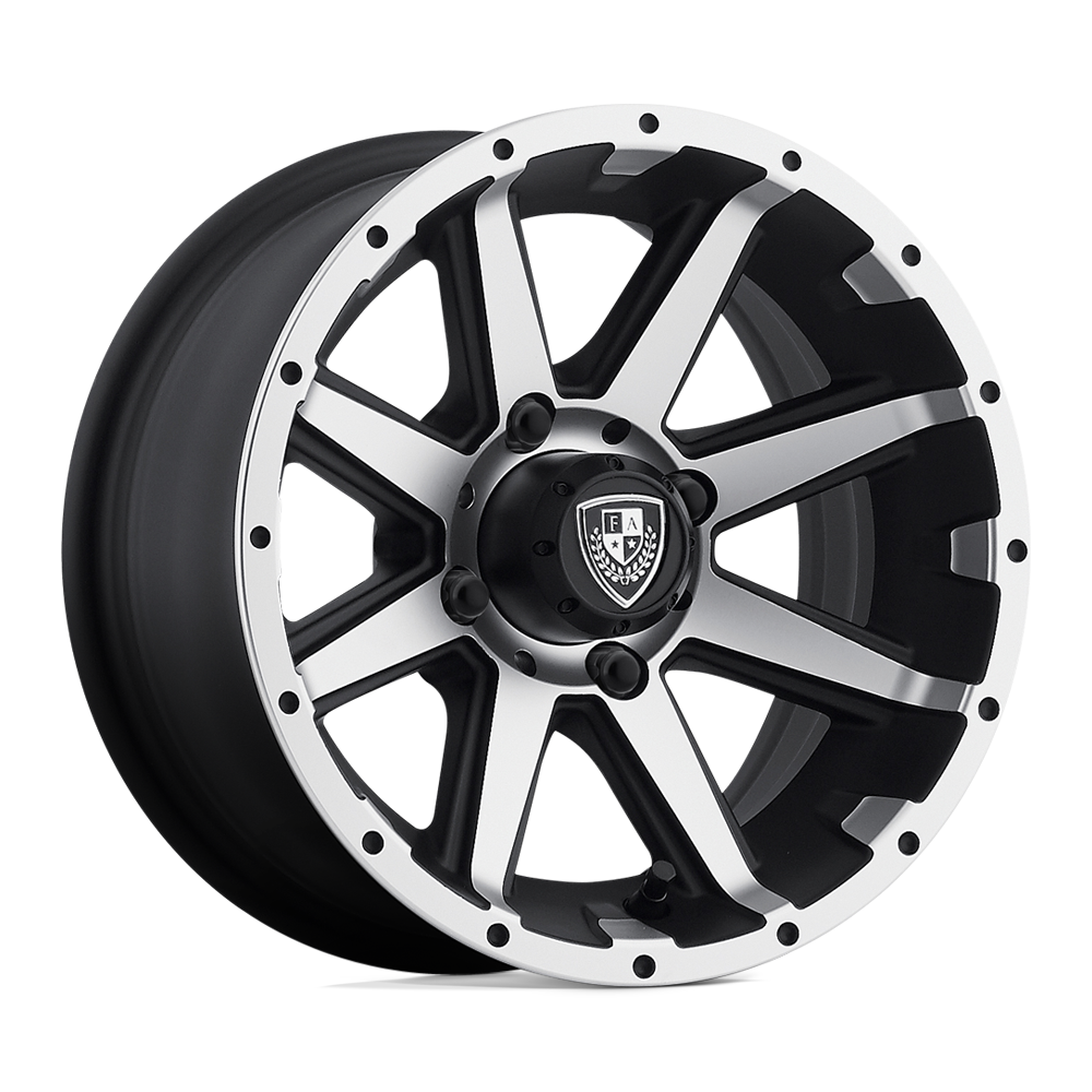 14x6.5 Fairway Alloys FA136 REBEL Machined Matte Black Wheel 4x4 (-23mm)