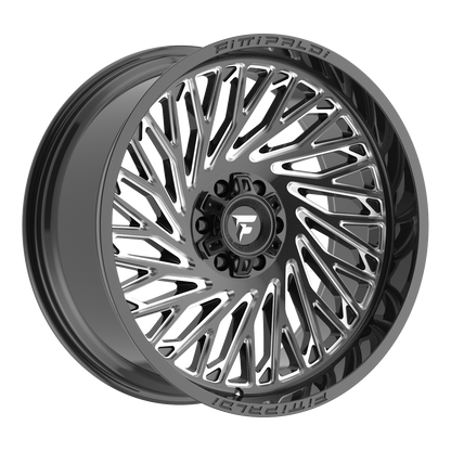 24x10 Fittipaldi Offroad FA15BM Gloss Black Milled Wheel 8x6.5 (0mm)