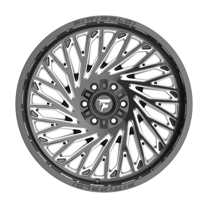 24x10 Fittipaldi Offroad FA15BM Gloss Black Milled Wheel 8x6.5 (0mm)
