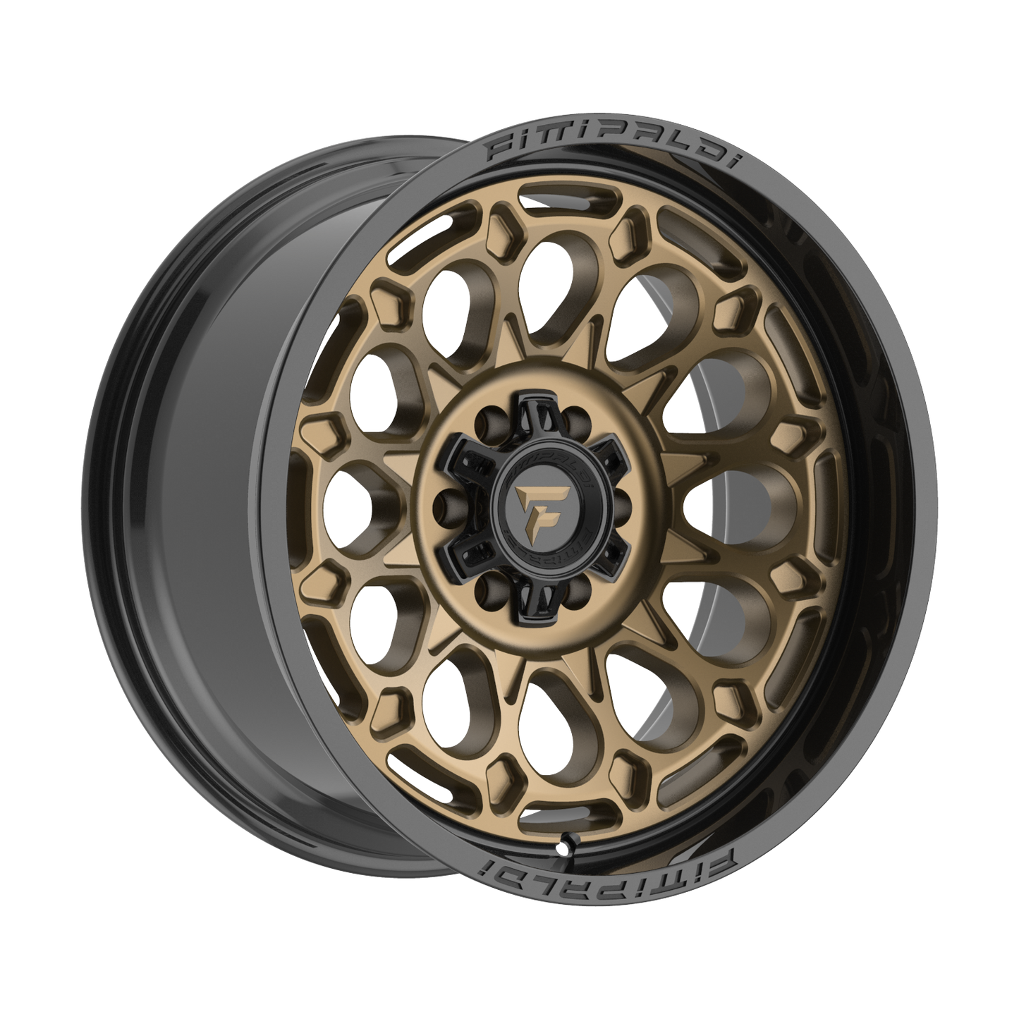 20x10 Fittipaldi Offroad FA22ZB Gloss Bronze Gloss Black Lip Wheel 8x170 (-19mm)