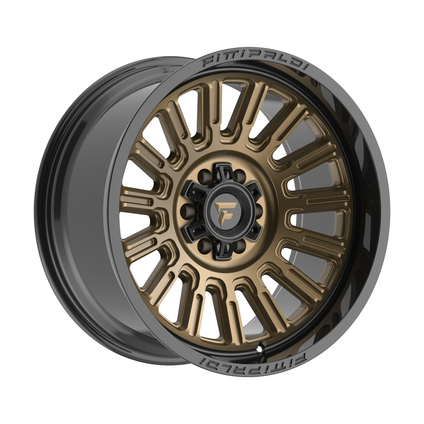 20x10 Fittipaldi Offroad FA24ZB Gloss Bronze Gloss Black Lip Wheel 8x170 (-19mm)