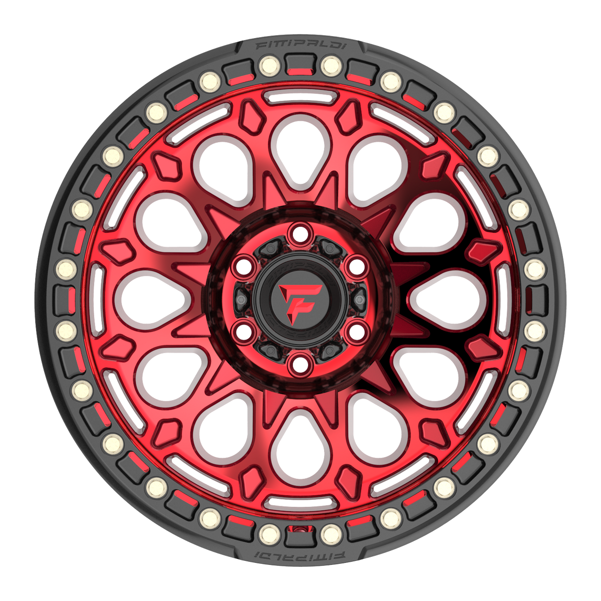 17x9 Fittipaldi Offroad FB153R Metallic Red BEADLOCK Wheel 6x5.5 (-15mm)