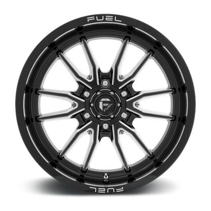 17x9 Fuel D761 CLASH Gloss Black Milled Wheel 6x135 (1mm)