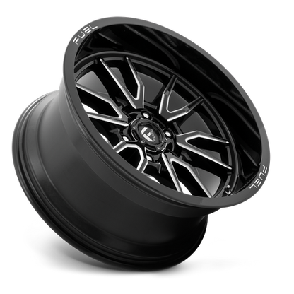 17x9 Fuel D761 CLASH Gloss Black Milled Wheel 6x135 (1mm)