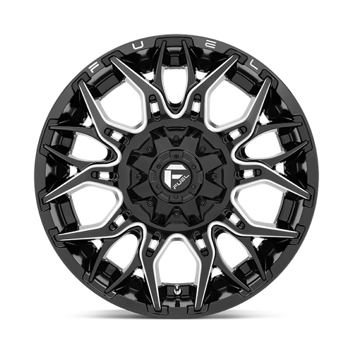 20x9 Fuel D769 TWITCH Glossy Black Milled Wheel 6x135/6x5.5 (1mm)
