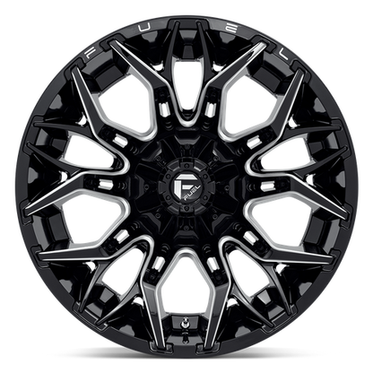 22x12 Fuel D769 TWITCH Glossy Black Milled Wheel 8x170 (-44mm)