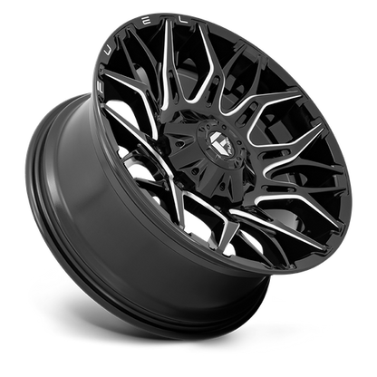 20x10 Fuel D769 TWITCH Glossy Black Milled Wheel 8x180 (-18mm)