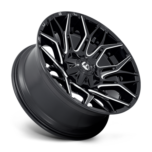 22x10 Fuel D769 TWITCH Glossy Black Milled Wheel 8x170 (-18mm)