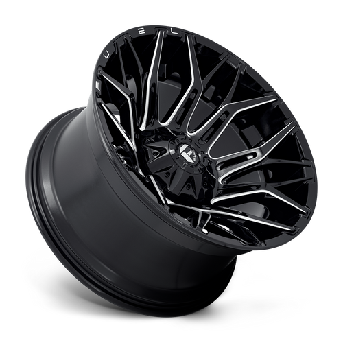 22x12 Fuel D769 TWITCH Glossy Black Milled Wheel 8x180 (-44mm)