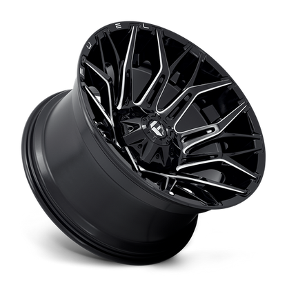 22x12 Fuel D769 TWITCH Glossy Black Milled Wheel 8x180 (-44mm)