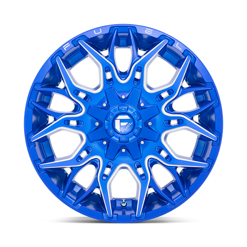 20x10 Fuel D770 TWITCH Anodized Blue Milled Wheel 8x6.5 (-18mm)