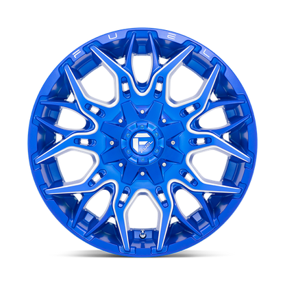 20x10 Fuel D770 TWITCH Anodized Blue Milled Wheel 8x6.5 (-18mm)