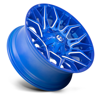20x10 Fuel D770 TWITCH Anodized Blue Milled Wheel 8x6.5 (-18mm)