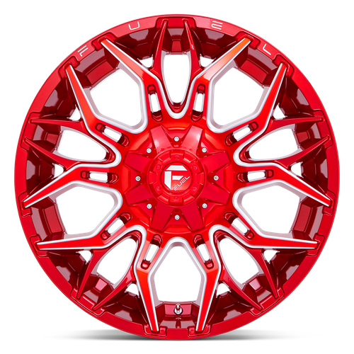 22x10 Fuel D771 TWITCH Candy Red Milled Wheel 8x6.5 (-18mm)