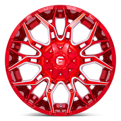 22x10 Fuel D771 TWITCH Candy Red Milled Wheel 8x6.5 (-18mm)