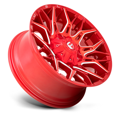 20x10 Fuel D771 TWITCH Candy Red Milled Wheel 8x180 (-18mm)