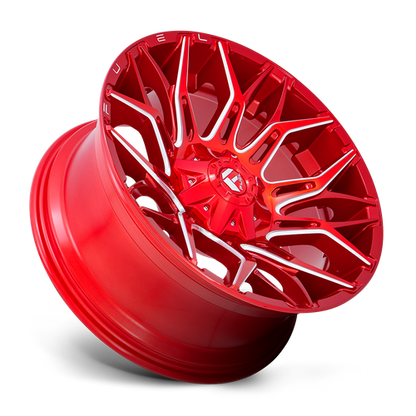 22x10 Fuel D771 TWITCH Candy Red Milled Wheel 8x6.5 (-18mm)