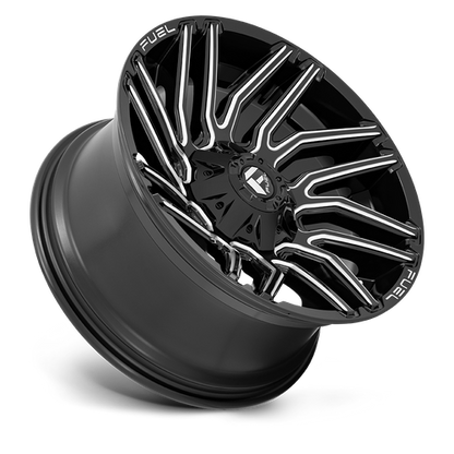 22x10 Fuel D773 TYPHOON Gloss Black Milled Wheel 5x4.5/5x5 (-18mm)