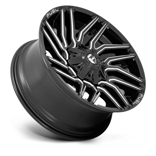 20x9 Fuel D773 TYPHOON Gloss Black Milled Wheel 8x6.5 (1mm)