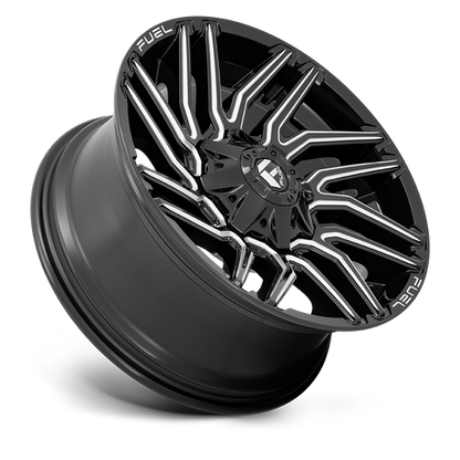 20x9 Fuel D773 TYPHOON Gloss Black Milled Wheel 8x6.5 (1mm)