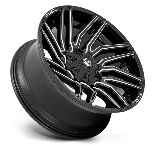 22x10 Fuel D773 TYPHOON Gloss Black Milled Wheel 8x180 (-18mm)
