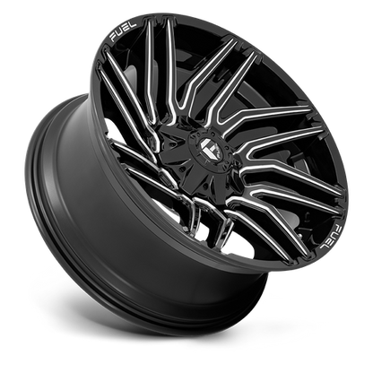 22x10 Fuel D773 TYPHOON Gloss Black Milled Wheel 8x180 (-18mm)